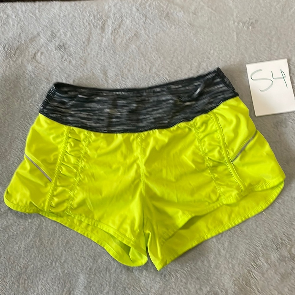 Zella yellow small shorts 3 in inseam liner intact line dried